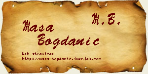 Maša Bogdanić vizit kartica